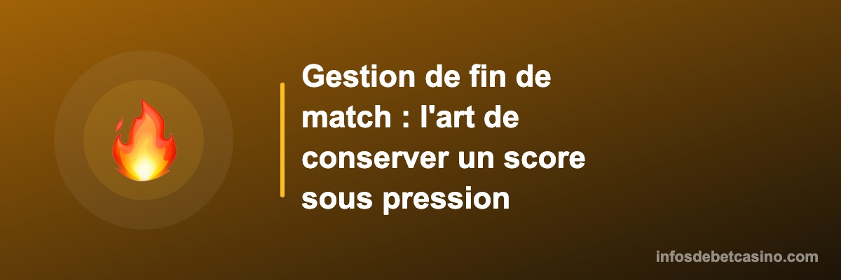 Gestion de fin de match : l'art de conserver un score sous pression